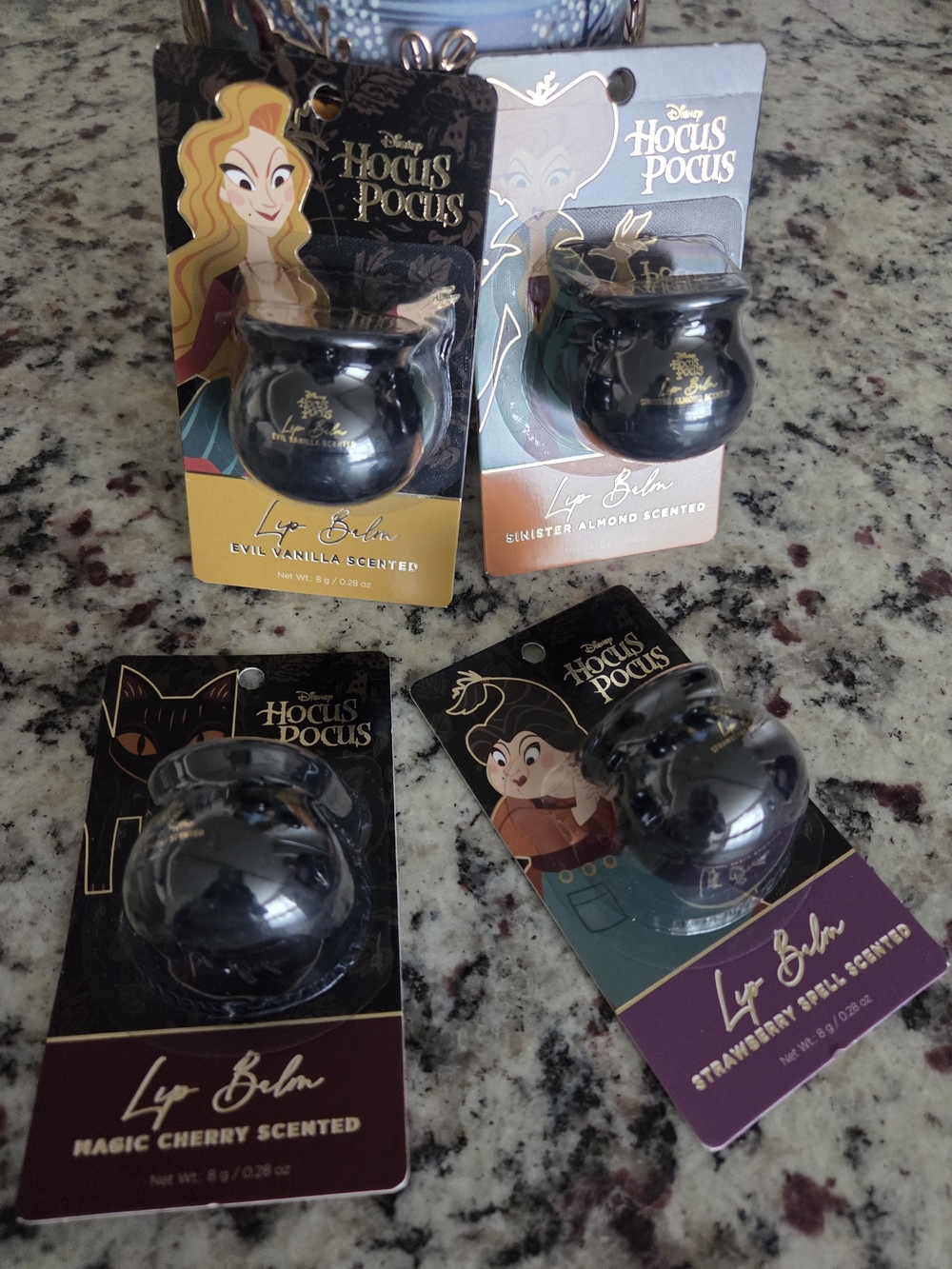 Disney Hocus Pocus Cauldron Lip Balm Set — Black and Gold Accents